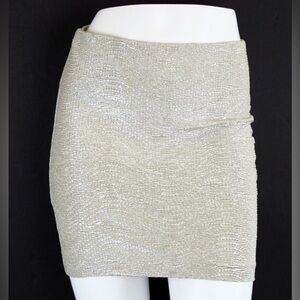 Gold BCBG Generation Mini Skirt